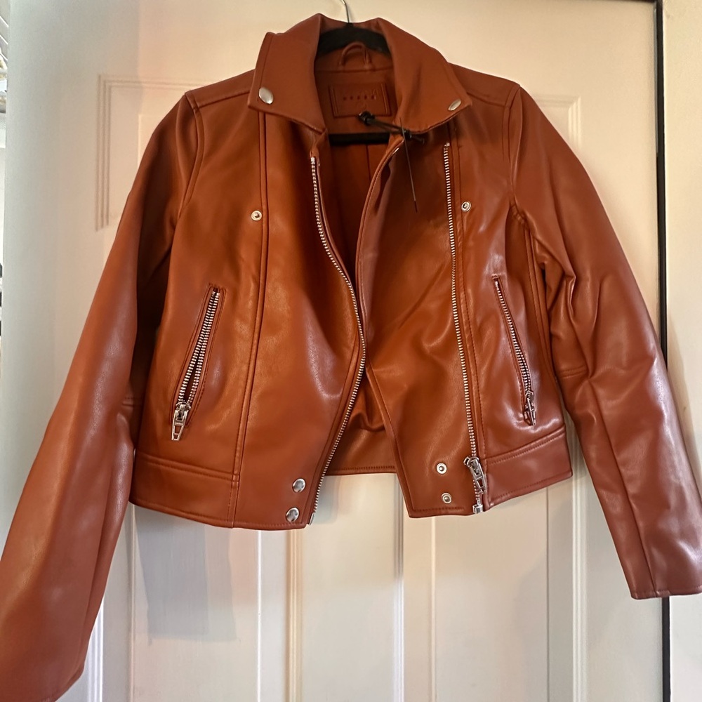 Blank NYC Rust Leather Jacket